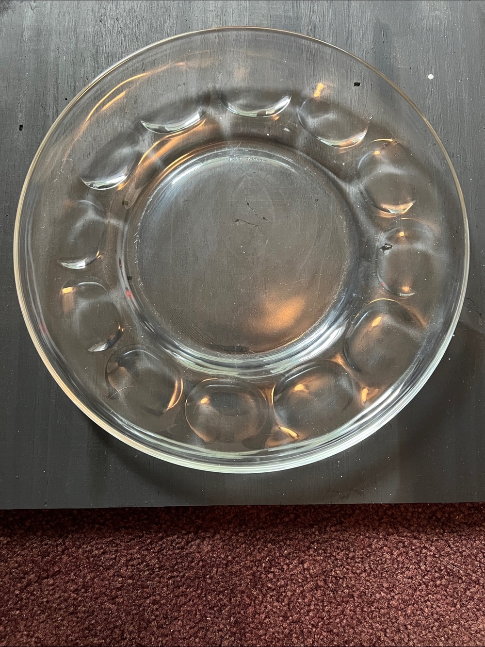 Pyrex Clear Glass Egg Platter